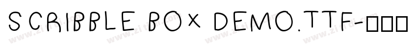 SCRIBBLE BOX DEMO.TTF字体转换